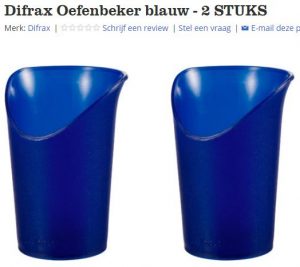 Bol.com difrax oefenbeker blauw 2 stuks zonder reviews